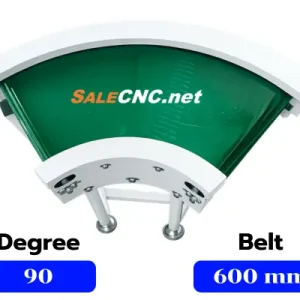 สายพานแบบโค้ง Belt 600mm 90 Degree - steel structure both top bottom