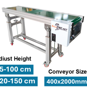 Conveyor Belt PVC 400×2000 mm ปรับระดับความสูงได้