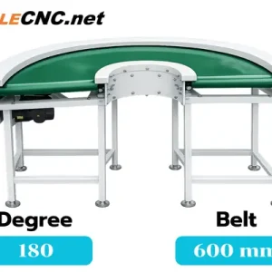 Curved Belt Conveyor, 600mm Belt Width, 180 Degree